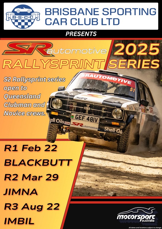 QLD SR Automotive 2025 Rallysprint Series Novice Rally