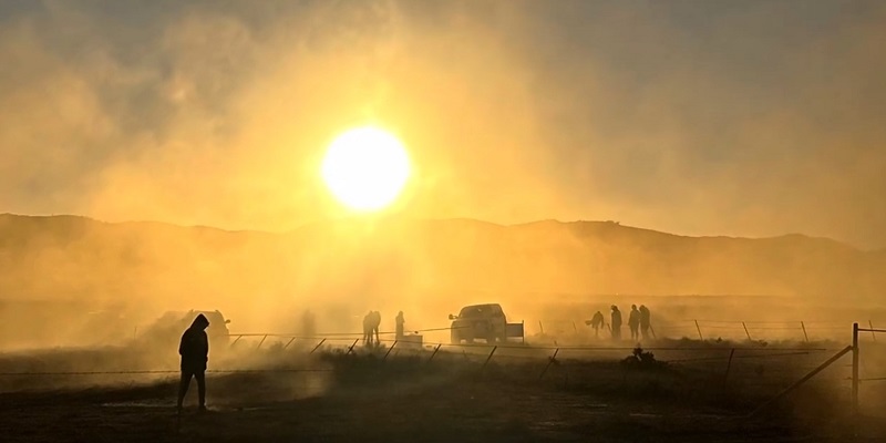 Classic Rally at dusk is a special time in Burra South Australia for Rally of the Heartland.