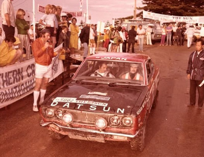 A young Mike Mitchell doing his thing for Datsun in the 1972 Southern Cross